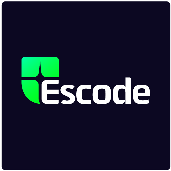 Escode Logo Green White